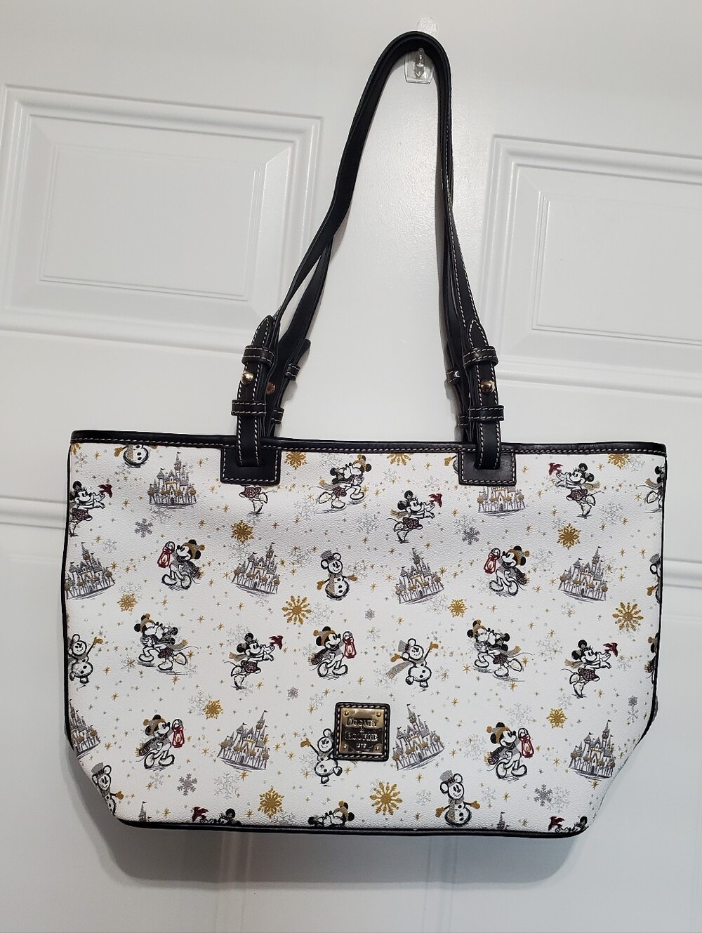 Disney Parks Dooney & Bourke Holiday Winter Mickey Tote Bag - Picture 17 of 17